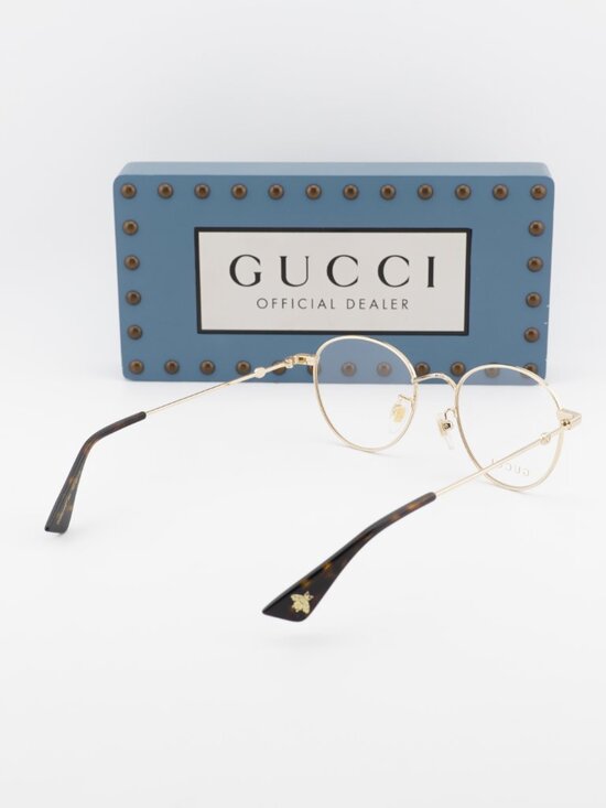 Gucci GG0607OK 001 Round Eyeglasses - Gold 50mm main image 8
